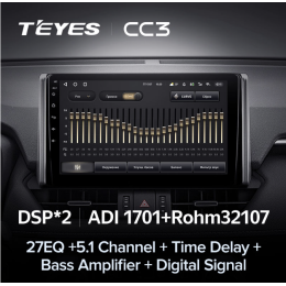 Штатная магнитола Teyes CC3 6/128 ГБ для Toyota RAV4 (XA50) 2018-2024 на Android 10.0