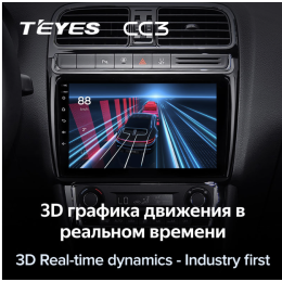 Штатная магнитола Teyes CC3 6/128 ГБ для Volkswagen Polo 5 2009-2019 на Android 10.0