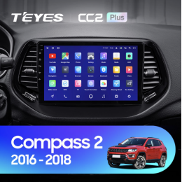 Штатная магнитола Teyes CC2 Plus 3/32 ГБ для Jeep Compass II 2017-2024 на Android 10.0