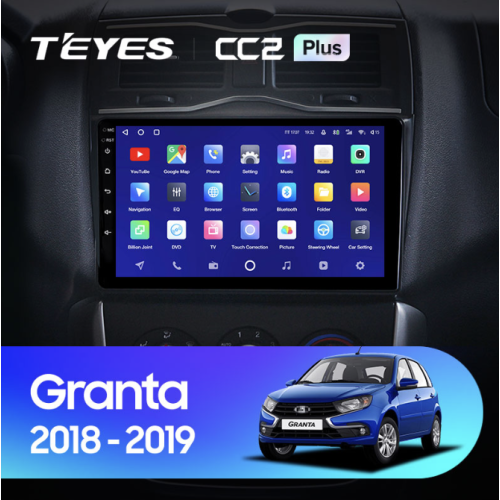 Штатная магнитола Teyes CC2 Plus 3/32 ГБ для LADA Granta Cross 2018-2025 на Android 10.0