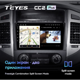 Штатная магнитола Teyes CC2 Plus 3/32 ГБ для Mitsubishi Pajero IV 2006-2019 на Android 10.0