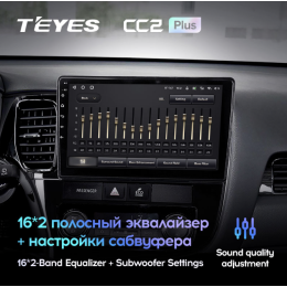 Штатная магнитола Teyes CC2 Plus 3/32 ГБ для Mitsubishi Outlander III 2013-2020 на Android 10.0
