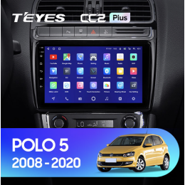 Штатная магнитола Teyes CC2 Plus 3/32 ГБ для Volkswagen Polo 5 2009-2019 на Android 10.0