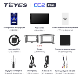 Штатная магнитола Teyes CC2 Plus 3/32 ГБ для Toyota Land Cruiser 100 2002-2007 на Android 10.0