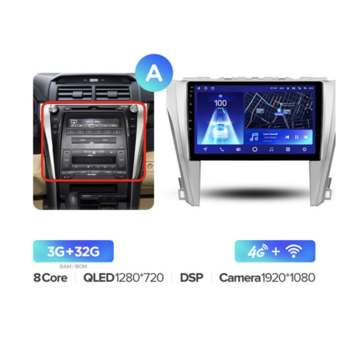 Штатная магнитола Teyes CC2 Plus 3/32 ГБ для Toyota Camry V50 2011-2014 на Android 10.0