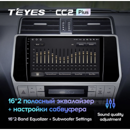 Штатная магнитола Teyes CC2 Plus 3/32 ГБ для Toyota Land Cruiser Prado 150 2017-2020 на Android 10.0