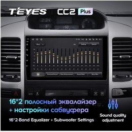 Штатная магнитола Teyes CC2 Plus 3/32 ГБ для Toyota Land Cruiser Prado 120 2002-2009 на Android 10.0