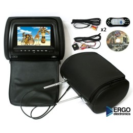 КОМПЛЕКТ ПОДГОЛОВНИКОВ СО ВСТРОЕННЫМ DVD ПЛЕЕРОМ И LCD МОНИТОРОМ 7