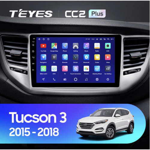 Штатная магнитола Teyes CC2 Plus 3/32 ГБ для Hyundai Tucson III 2015-2018 на Android 10.0
