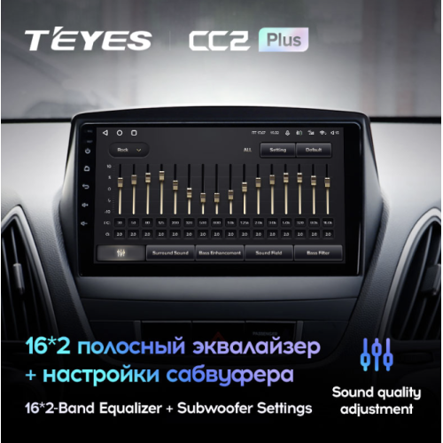 Штатная магнитола Teyes CC2 Plus 3/32 ГБ для Hyundai ix35, Tucson II 2010-2015 на Android 10.0