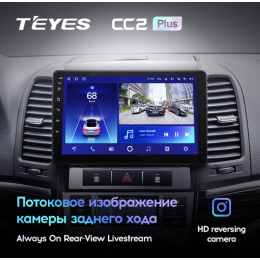 Штатная магнитола Teyes CC2 Plus 3/32 ГБ для Hyundai Santa Fe III 2005-2012 на Android 10.0