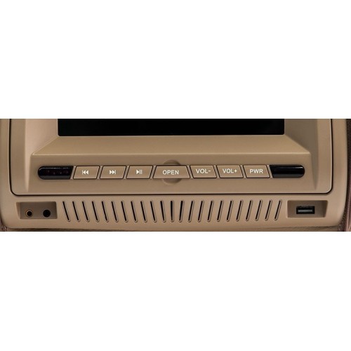 КОМПЛЕКТ ПОДГОЛОВНИКОВ СО ВСТРОЕННЫМ DVD ПЛЕЕРОМ И LCD МОНИТОРОМ 7" (ОБА С DVD) ERGO ER700HD (БЕЖЕВЫЙ)