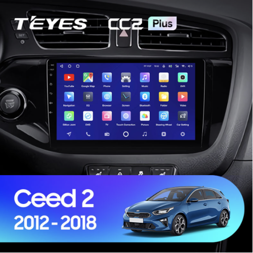Штатная магнитола Teyes CC2 Plus 3/32 ГБ для Kia Ceed II 2012-2018 на Android 10.0