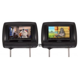 КОМПЛЕКТ ПОДГОЛОВНИКОВ СО ВСТРОЕННЫМ DVD ПЛЕЕРОМ И LCD МОНИТОРОМ 7