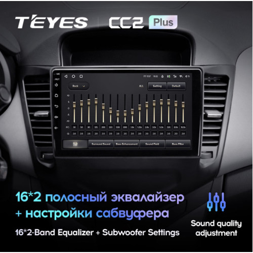 Штатная магнитола Teyes CC2 Plus 3/32 ГБ для Chevrolet Cruze I 2012-2015 на Android 10.0