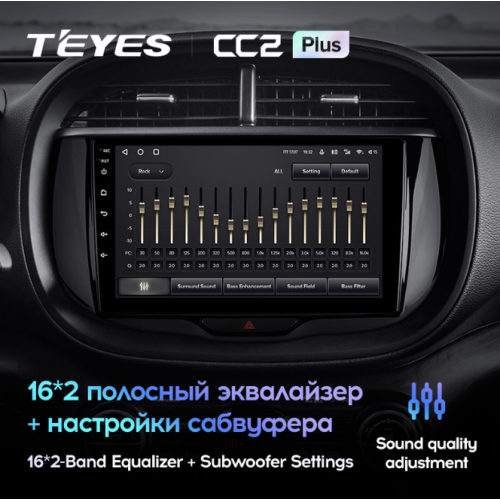 Штатная магнитола Teyes CC2 Plus 3/32 ГБ для Kia Soul III 2019-2024 на Android 10.0