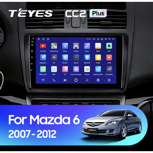 Штатная магнитола Teyes CC2 Plus 3/32 ГБ для Mazda 6 2002-2007 на Android 10.0