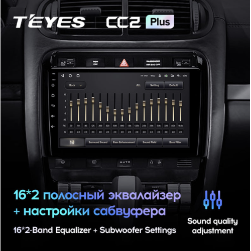 Штатная магнитола Teyes CC2 Plus 3/32 ГБ для Porsche Cayenne I (955) 2002-2006 на Android 10.0