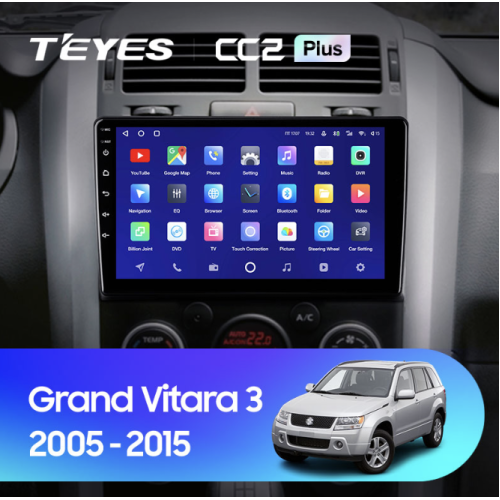 Штатная магнитола Teyes CC2 Plus 3/32 ГБ для Suzuki Vitara III 2005-2015 на Android 10.0