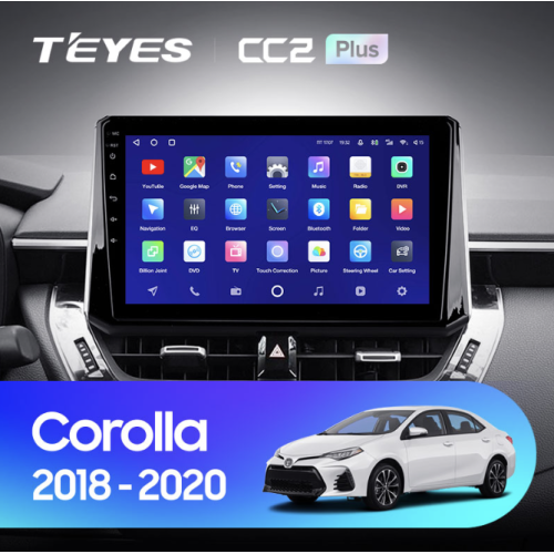 Штатная магнитола Teyes CC2 Plus 3/32 ГБ для Toyota Corolla XII 2019-2025 на Android 10.0