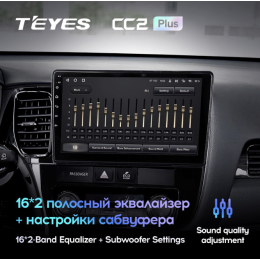 Штатная магнитола Teyes CC2 Plus 3/32 ГБ для Mitsubishi Outlander III 2019-2024 на Android 10.0
