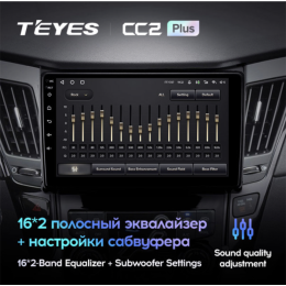 Штатная магнитола Teyes CC2 Plus 6/128 ГБ для Hyundai Sonata VI (YF) 2009-2014 на Android 10.0