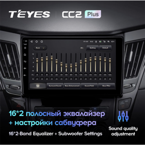 Штатная магнитола Teyes CC2 Plus 6/128 ГБ для Hyundai Sonata VI (YF) 2009-2014 на Android 10.0