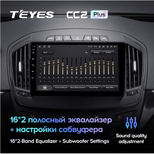 Штатная магнитола Teyes CC2 Plus 6/128 ГБ для Opel Insignia I 2013-2017 на Android 10.0