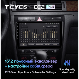 Штатная магнитола Teyes CC2 Plus 6/128 ГБ для Audi A6 II (C5) 1998-2006 на Android 10.0