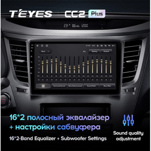 Штатная автомагнитола Teyes CC2 Plus 6/128 ГБ для Subaru Legacy V, Outback IV 2009-2014 на Android 10.0