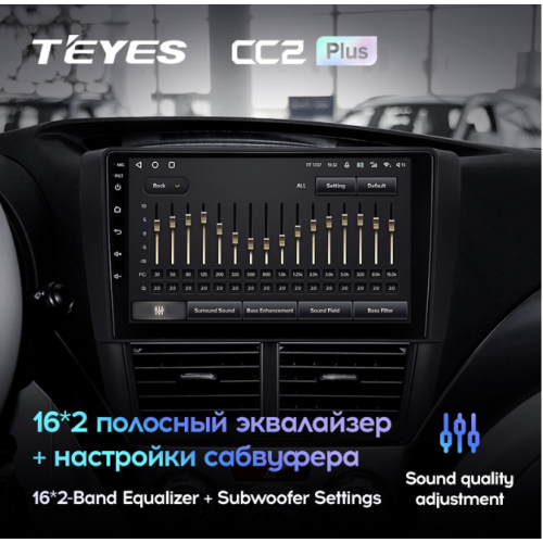 Головное устройство Teyes CC2 Plus 6/128 ГБ для Subaru Forester III, Impreza III 2007-2013 на Android 10.0