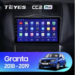 Штатная магнитола Teyes CC2 Plus 6/128 ГБ для LADA Granta Cross 2018-2025 на Android 10.0