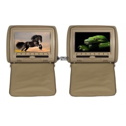 КОМПЛЕКТ ПОДГОЛОВНИКОВ СО ВСТРОЕННЫМ DVD ПЛЕЕРОМ И LCD МОНИТОРОМ 9