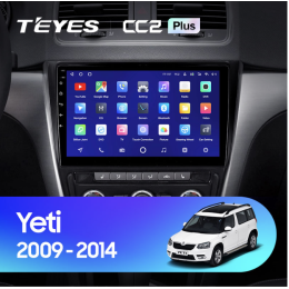 Штатная магнитола Teyes CC2 Plus 6/128 ГБ для Skoda Yeti 5L 2009-2014 на Android 10.0