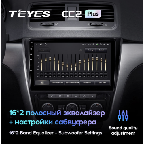 Штатная магнитола Teyes CC2 Plus 6/128 ГБ для Skoda Yeti 5L 2009-2014 на Android 10.0
