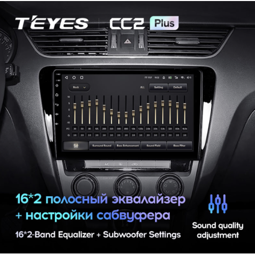 Штатная магнитола Teyes CC2 Plus 6/128 ГБ для Skoda Octavia III (A7) 2013-2018 на Android 10.0