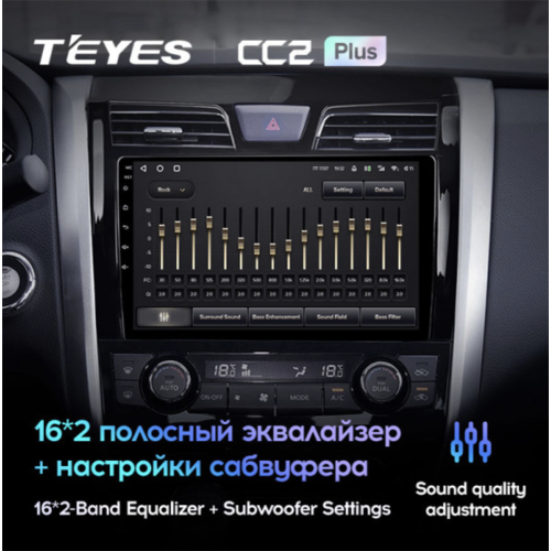 Штатная магнитола Teyes CC2 Plus 6/128 ГБ для Nissan Teana III 2014-2021 на Android 10.0
