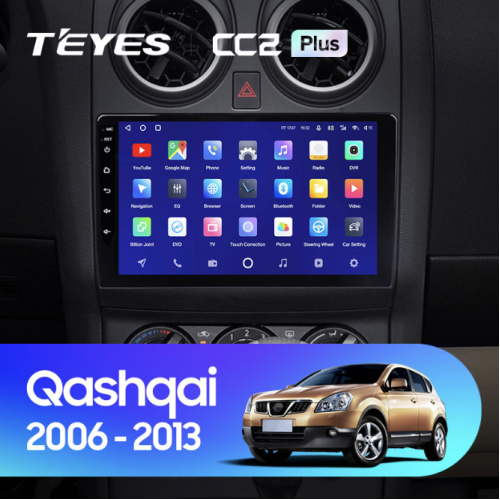 Штатная магнитола Teyes CC2 Plus 6/128 ГБ для Nissan Qashqai I 2007-2013 на Android 10.0