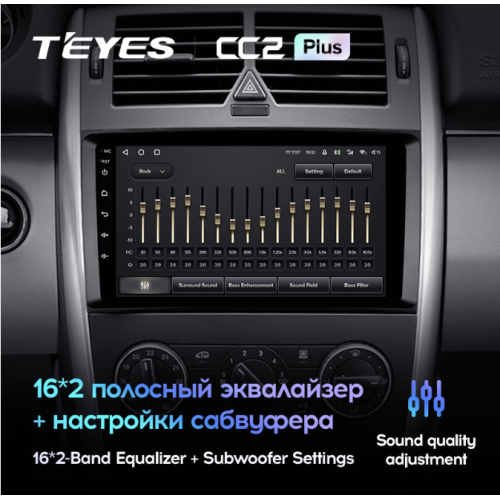 Штатная магнитола Teyes CC2 Plus 6/128 ГБ для B-klasse (W245) 2005-2011 на Android 10.0