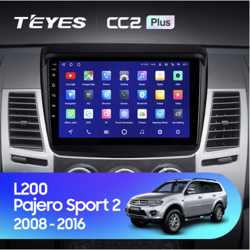 Автомагнитола Teyes CC2 Plus 6/128 ГБ для Mitsubishi Pajero Sport II 2008-2014 на Android 10.0
