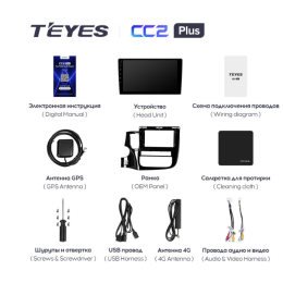 Штатная магнитола Teyes CC2 Plus 6/128 ГБ для Mitsubishi Outlander III 2013-2020 на Android 10.0