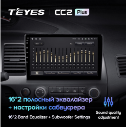 Штатная магнитола Teyes CC2 Plus 6/128 ГБ для Honda Civic 8 (VIII) 2006-2012 на Android 10.0