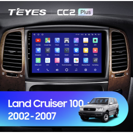 Штатная магнитола Teyes CC2 Plus 6/128 ГБ для Toyota Land Cruiser 100 2002-2007 на Android 10.0