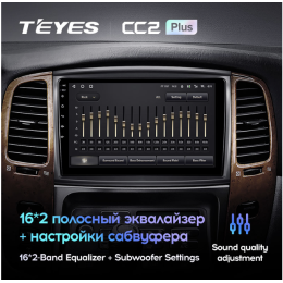 Штатная магнитола Teyes CC2 Plus 6/128 ГБ для Toyota Land Cruiser 100 2002-2007 на Android 10.0