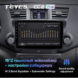 Штатная магнитола Teyes CC2 Plus 6/128 ГБ для Toyota Highlander (U40) 2007-2013 на Android 10.0
