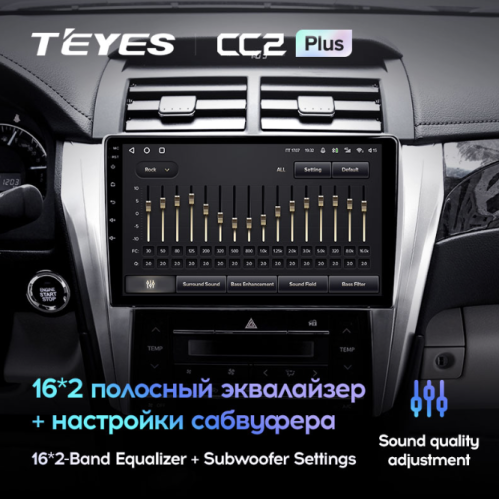 Штатная магнитола Teyes CC2 Plus 6/128 ГБ для Toyota Camry V50 2011-2014 на Android 10.0
