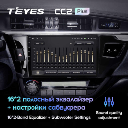 Штатная магнитола Teyes CC2 Plus 6/128 ГБ для Toyota Corolla XI 2013-2015 на Android 10.0