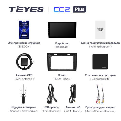 Штатная магнитола Teyes CC2 Plus 6/128 ГБ для Renault Duster 2015-2020 на Android 10.0