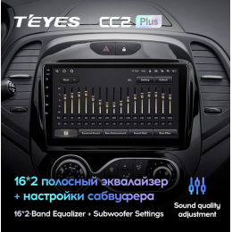 Штатная магнитола Teyes CC2 Plus 6/128 ГБ для Renault Kaptur 2016-2020 кондиционер на Android 10.0