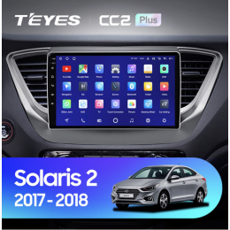 Штатная магнитола Teyes CC2 Plus 6/128 ГБ для Hyundai Solaris II 2017-2020 на Android 10.0
